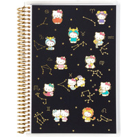 Erin Condren A5 Spiral Bound Lined Notebook - Special Edition. Hello Kitty Zodiac Laminate Metallic Cover. 160 Lined Pages Of 80 Lb. Mohawk Paper. Sticker Sheet Included