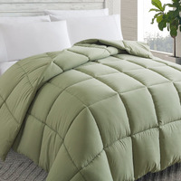 Cosybay Down Alternative Comforter (Sage Green  Queen) - All Season Soft Quilted Queen Size Bed Comforter - Duvet Insert With Corner Tabs -Winter Summer Warm Fluffy  88X92Inches