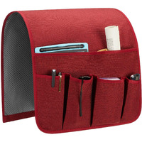 Sysov Sofa Armrest Organizer  Remote Control Holder For Recliner Couch  Arm Chair Caddy With 5 Pockets For Magazine  Tablet  Phone  Ipad