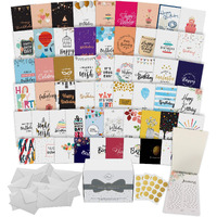Dessie Unique Birthday Cards Assortment With Generic Birthday Greetings Inside. Suitable For Men  Women And Kids. Includes Envelopes And Gold Stickers  60 Cards