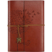 Leather Journal Notebook  Refillable Writing Journal Diary Planner For Women Girls  Ruled Travelers Journals To Write In A5 6.5 X9.2 Inch (Red Brown)