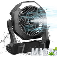 Portable Misting Fan  8-Inch 10000Mah Rechargeable Battery Operated Fan  Personal Desk Fan With 250Ml Water Tank & Led Lantern  Cooling Mist Fan For Home Desk  Patio  Camping  Outdoor&Indoor Use