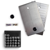 Coldti - Titanium Bitcoin Cryptocurrency Seed Plates For Extremely Durable Cold Storage (2 Plates W/ 1 Punch Set & Anti-Tamper Seals) (Alphabetic Punch Set)