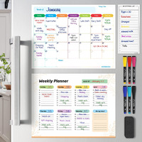 Monthly Planner Magnetic Whiteboard Refrigerator Calendar Dry Erase Weekly Planner 13? X 17? Magnetic Calendar For Fridge To Do List White Board Dry Erase Shopping Grocery List 6 Markers Included