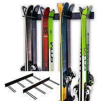 Storeyourboard Ski Storage Rack  Indoor Wall Mount Garage Organizer (16 Skis)  Solid Steel