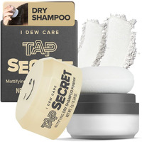I Dew Care Tap Secret Dry Shampoo Powder With Biotin - Tap Secret Original | Strengthening & Volumizing  Refillable  Travel Size  Non-Aerosol  Brunette  Korean Ginseng  Dry Shampoo For Women  0.24 Oz