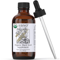 Hbno Organic Black Seed Oil - Huge 4Oz (120Ml) Glass Bottle Value Size - Usda Certified Organic Black Seed Oil  Cold Pressed For Face  Body  Lips  Shampoo & Conditioner