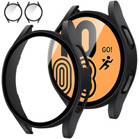 [2Pack] Tensea For Samsung Galaxy Watch 4 Screen Protector Case 40Mm Accessories  Protective Face Cover Bumper Case For Women Men  Galaxy Watch4 (Galaxy Watch 4-40Mm  Matte Black)
