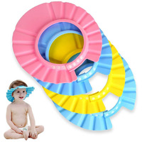 Ewin(R) 4Pcs Soft Adjustable Baby Kids Children Shampoo Bath Bathing Shower Cap Hat Wash Hair Shield Hat