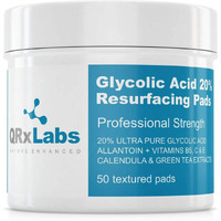 Qrxlabs Glycolic Acid 20% Resurfacing Pads For Face & Body With Vitamins B5  C & E  Green Tea  Calendula  Allantoin - Exfoliates Surface Skin And Reduces Fine Lines And Wrinkles - Peel Pads