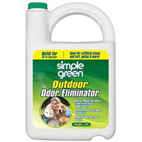 Simple Green Outdoor Odor Eliminator For Pets  Dogs  1 Gallon Refill - Ideal For Artificial Lawns & Patio  Milky White