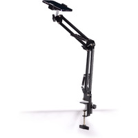 Photomyne Sturdy Flexible Phone Holder For Desk  Table  Office  Kitchen With Clamp For Photo Album Scanning  Phone Holder For Desk- Black