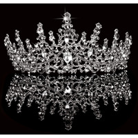 Tobatoba Silver Wedding Crystal Tiaras And Crowns For Women  Bride Royal Queen Headband Princess Quinceanera Headpieces For Birthday Prom Pageant Party