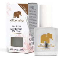 Ella+Mila In A Rush Fast - Dry Top Coat Nail Polish With High Glossy Shine. This Clear Nail Polish Features A Uv Inhibitor To Resist Yellowing And Comes In A 0.45 Fl Oz Bottle