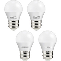 J.Lumi A15 Led Bulbs 5W  3000K Soft White  A15/G45 Shape Small Bulbs  E26 Medium Base  For Table Lamps  Refrigerators  Ceiling Fans  Not Dimmable (4 Count)