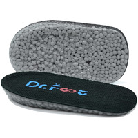 Dr. Foot's Height Increase Insoles  Heel Cushion Inserts  Heel Lift Inserts For Leg Length Discrepancies (Large (0.5"" Height)  Black)
