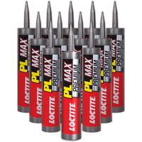 Loctite Pl Premium Max Construction Adhesive  9 Fl Oz Cartridge  12 Pack - Versatile Construction Glue For Wood  Concrete  Stone & More