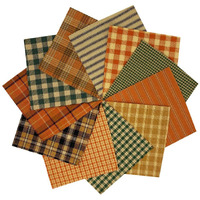 40 Autumn Spice Charm Pack  6 Inch Precut Cotton Homespun Fabric Squares By Jcs