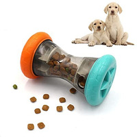 Aelflane Treat Dispensing Puzzle Toys For Small Dogs Interactive Chase Toys Perfect Alternative To Slow Feeder Dog Bowls To Improves Pets Digestion Barbell-Shaped Dog Toys