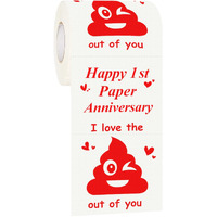 Happy Anniversary Toilet Paper Roll Funny 1St Anniversary For Men And Women Funny Novelty Wedding Or Dating Anniversary Present For Him Or Her Anniversary Party Decorations Supplies