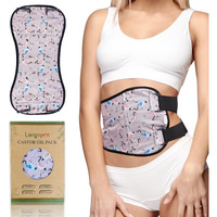 Langsprit Castor Oil Pack Castor Oil Pack Wrap  Organic Castor Oil Packs For Liver Detox  Inflammation  Reusable Castor Oil Pack Compress Castor Oil Packs Kit