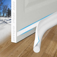 Maxtid Under Door Draft Stoppers 36 Inch White Door Draft Blocker Sound Proof Draft Guard For Bottom Of Doors Seal Gap Reduce Noise  Cold Air  Dust  Smoke  Wind/Breeze Underdoorseal Door Sweep