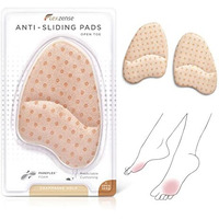 Flexzense Anti-Sliding Pads Open Toe | Maximum Cushioning And Reduce Foot Slip | 1 Pair (Champagne Gold)