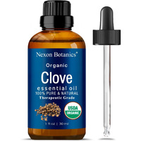 Organic Clove Essential Oil 30 Ml - Pure  Undiluted Oil For Tooth Ache Ease - Soothes Sore Muscles - Clove Bud Essential Oil For Teeth  Gums  Toothache  Skin Use And Hair Care - Nexon Botanics