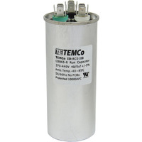 Temco 40+5 Uf/Mfd 370-440 Vac Volts Round Dual Run Capacitor 50/60 Hz Ac Electric - Lot -1 (Optional Uf/Mfd  Voltage And Lot Quantities Available)