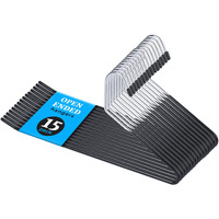 Pants Hangers | Open-Ended Metal Pants Hangers  15 Black Pant Hangers Non-Slip Hangers For Pants  Jeans  Slacks  Blanket  Tablecloth - Space-Saving Pants Hangers For Women And Men By Era Accents