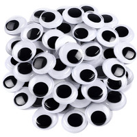 200 Pieces Wiggle Eyes  Febsnow Googly Eyes Self Adhesive Black White Plastic Googly Eyes Mixed Assorted Sizes Sticker Eyes For Diy Crafts Decoration(35Mm)