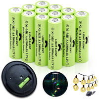 Lightalent Ni-Mh Aa Rechargeable Batteries  Double A High Capacity 1.2V Pre-Charged For Garden Landscaping Outdoor Solar Lights  String Lights  Pathway Lights (Aa-1000Mah-12Pack)