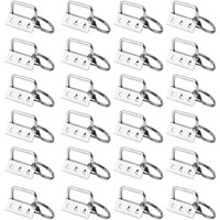 Hrlorkc 50 Sets Key Fob Hardware Key Fob Keychain Wristlet With Split Ring 1.25 Inch