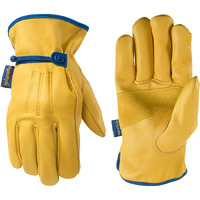 Wells Lamont Mens Men S Water Resistant Leather Work Gloves With Wrist Closure Hydrahyde Technology Xx Large Wells  Saddletan  2X-Large Pack Of 1 Us