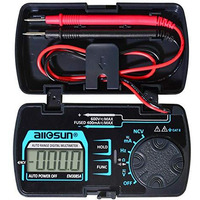 Allosun Digital Multimeter Pocket Size Dc Ac Voltage Current Tester Ncv Ohm Capacitance Frequency Diode And Continuity Test Auto Range (Em3085A (Upgraded))
