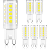 Winshine G9 Led Light Bulb Bi Pin Base  6000K Daylight G9 Base Bulbs For Chandeliers  4W (40W Halogen Equivalent)  360? Beam Angle  400Lm  Non-Dimmable For Home Lighting  6 Pack