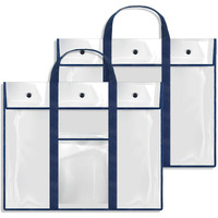 Gamenote 2 Pack Large Poster Storage Bag (31.5""?25.5"") Bulletin Board Holder Art Portfolio Container For Teachers Classroom Organization