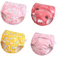 U0U Baby Girls'4 Pack Cotton Training Pants Toddler Potty Training Underwear For Boys And Girls Pink 4T