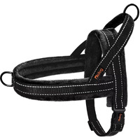 Didog Soft Flannel Padded Dog Vest Harness Escape Proof/Quick Fit Reflective Dog Strap Harness  Easy For Training Walking (Xxs:Chest 12-15 ""  Black)