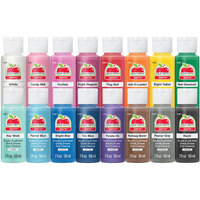 Apple Barrel  Vibrant Spectrum Collection Acrylic Craft Paint  Promoabiii  2 Fl Oz Each  16 Assorted Matte Colors  16 Count