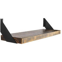 Iron 8 Inch Shelf Brackets Flat Angle Curved Black Floating Industrial Shelves Support Brackets  Set Of 2