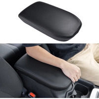 Jdmcar Center Console Armrest Cover For 2025 Toyota Rav4 Accessories 2024 2023 2022 2021 2020 2019 Leather Middle Console Lid Cover Pad Protector Elbow Arm Rest Covering Car-(Black)