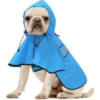 Ezierfy Waterproof Reflective Dog Rain Coat - Adjustable Puppy Rain Jacket Poncho  Lightweight Dog Hooded Pet Raincoat For Small To X- Large Dogs And Puppies (Blue  Medium)