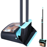 Broom And Dustpan Set For Home Dust Pan With Broom Standing Dustpan And Broom With Long Handle For Indoor Lobby Office Kitchen Sweeping