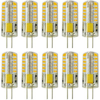 Rayhoo 10Pcs G4 Led Bulbs Jc Bi-Pin Base Light Bulbs 3W Ac/Dc 12V 20W-30W T3 Halogen Bulb Replacement Landscape Bulbs(Warm White 3000K)