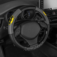 Batman Car Steering Wheel Cover - Steering Wheel Cover With Officially Licensed Warner Brothers Graphics  Great Automotive Accessory Gift Idea For Fans