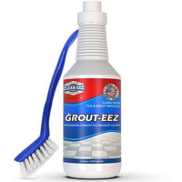 It Just Works! Grout-Eez Super Heavy-Duty Grout Cleaner. Easy And Safe To Use. Destroys Dirt And Grime With Ease. Even Safe For Colored Grout. Clean-Eez (Single Bottle And Handheld  32 Ounce)
