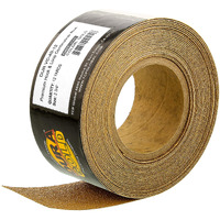 Dura-Gold Premium - 40 Grit Gold - Hook & Loop Backing Longboard Continuous Sandpaper Roll  2-3/4"" Wide  12 Yards Long - For Automotive & Woodworking Air File Long Board Sanders  Hand Sanding Blocks