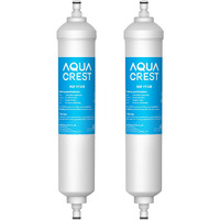 Aqua Crest Gxrtqr Inline Water Filter  Replacement For Ge Gxrtqr  Gxrtq  Reduces Chlorine  Fluoride  Limescale And More  2 Filters (Package May Vary)