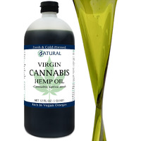 Zatural Organically Grown Hemp Oil 100% Pure Cold Pressed High Vegan Omegas 3 & 6 No Fillers Or Additives Therapeutic Grade (32 Ounce)